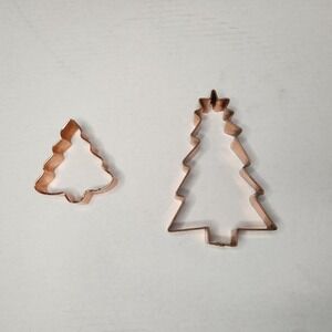 Copper Cookie Cutters Christmas Trees Holiday Set/2